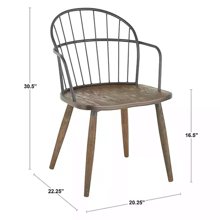 Kirklands Home Dining Chairs|Dark Walnut Wood Spindle Dining Chairs, Set of 2