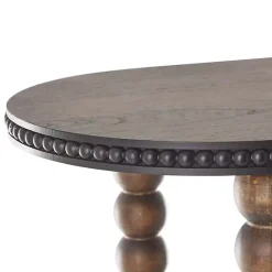 Kirklands Home Console Tables|Dark Wood Beaded Spindle Console Table Brown