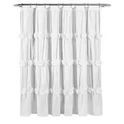 Kirklands Home Shower Curtains|Darla Floral Shower Curtain White