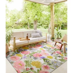 Kirklands Home Area Rugs|Daylight Garden Party Indoor/Outdoor Rug, 7x11