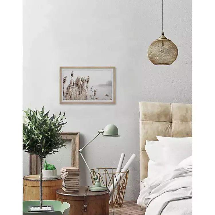 Kirklands Home Framed Art|Deckled Lakeside Grass Framed Art Print