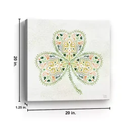Decorative Shamrock Canvas Art Print St Patricks Day Decorations