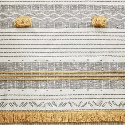 Kirklands Home Shower Curtains|Decorative Stripe Tassel Shower Curtain