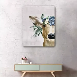 Kirklands Home Canvas Art|Deer and Wildflowers Giclee Canvas Art Print