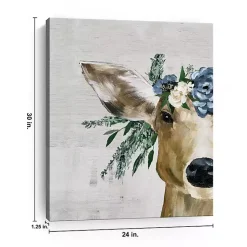 Kirklands Home Canvas Art|Deer and Wildflowers Giclee Canvas Art Print