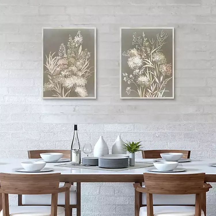 Kirklands Home Framed Art|Delicate Bunch 2-pc. Framed Canvas Art Set