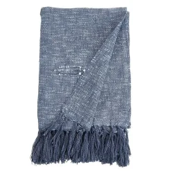 New Denim with Fringe Throw Blanket Blankets & Throws