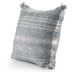 Kirklands Home Outdoor Cushions & Pillows|Denim Contemporary Stripe Outdoor Throw Pillow