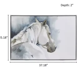 Kirklands Home Canvas Art|Derby Hand Embellished Horse Framed Canvas Print