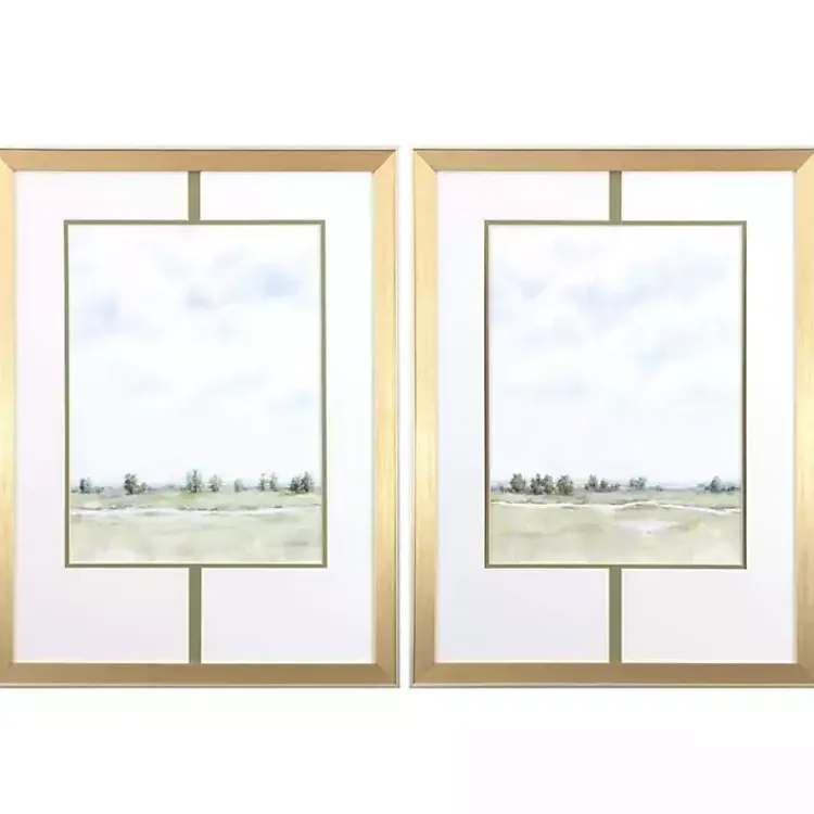 Kirklands Home Framed Art|Distant View Framed Art Prints, Set of 2 White
