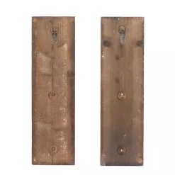 Sale Distressed Brown Wood Wall Sconces, Set of 2 Sconces