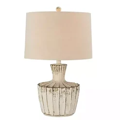 Kirklands Home Table Lamps|Distressed Cream Jada Table Lamp Tan