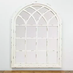 Kirklands Home Decorative Mirrors|Distressed Cream Sadie Arch Mirror Ivory