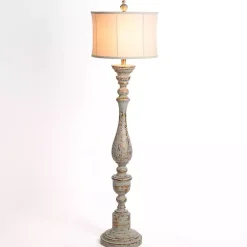 Kirklands Home Floor Lamps|Distressed Eloise Floor Lamp Ivory