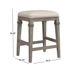 Kirklands Home Bar Stools & Counter Height Stools|Distressed Gray and Beige Counter Stool