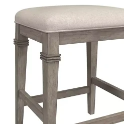 Kirklands Home Bar Stools & Counter Height Stools|Distressed Gray and Beige Counter Stool