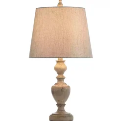 Kirklands Home Table Lamps|Distressed and Cream Table Lamp Gray