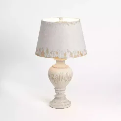 Kirklands Home Table Lamps|Distressed Painted Table Lamp Ivory