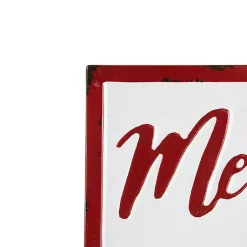 Sale Distressed Merry and Bright Wall Plaque Christmas Art & Wall Decor