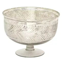 Online Distressed Glass Pedestal Bowl Decorative Bowls & Jars