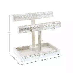 Outlet Distressed Wood Jewelry Stand Decorative Accents