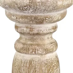 Outlet Distressed Turned Wood Candle Holder, 8 in. Candle Holders