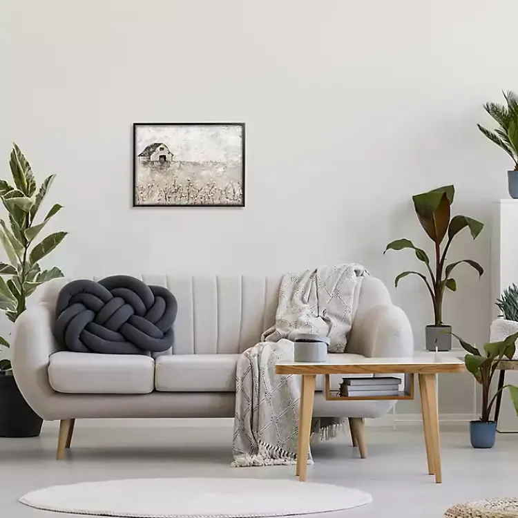 Kirklands Home Framed Art|Distressed White Barn Framed Wood Wall Plaque Tan