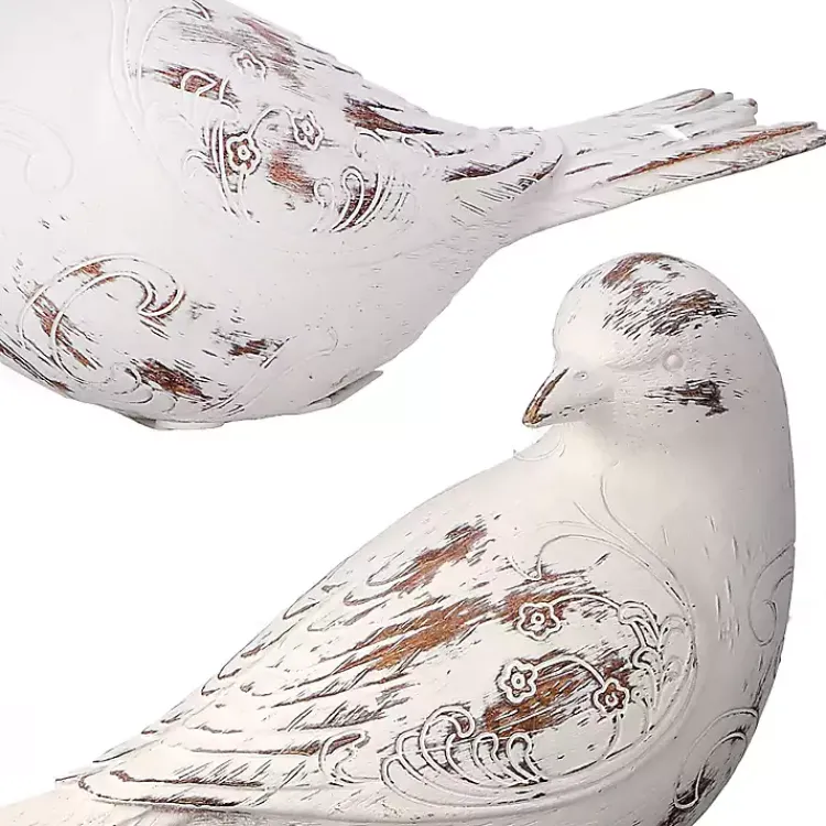 Discount Distressed Carved Bird Statues, Set of 3 Statues & Figurines
