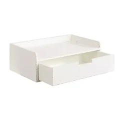 Kirklands Home Accent & End Tables|Distressed Drawer Kitt Floating Side Table White