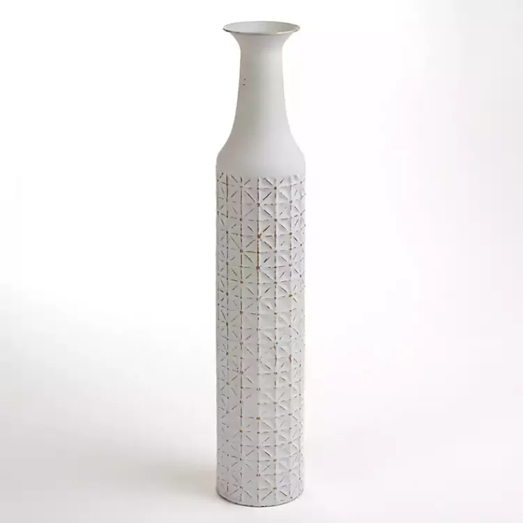 Sale Distressed Metal Textured Floor Vase Vases