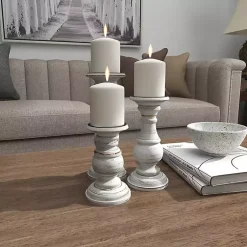 Online Distressed Wood 3-pc. Candle Holder Set Candle Holders