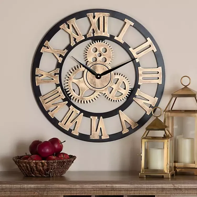 Kirklands Home Clocks|Distressed Wood Vintage Wall Clock