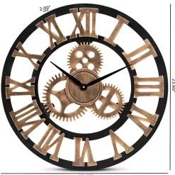 Kirklands Home Clocks|Distressed Wood Vintage Wall Clock