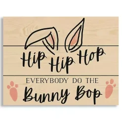 Do the Bunny Bop Wood Wall Plaque Easter Decorations
