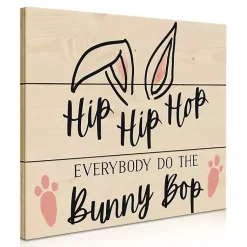 Do the Bunny Bop Wood Wall Plaque Easter Decorations