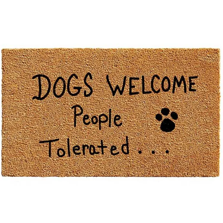 Kirklands Home Doormats|Dogs Welcome Coir Doormat
