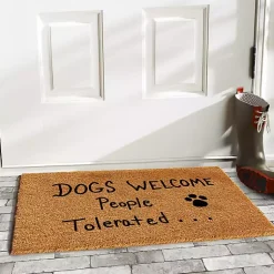 Kirklands Home Doormats|Dogs Welcome Coir Doormat
