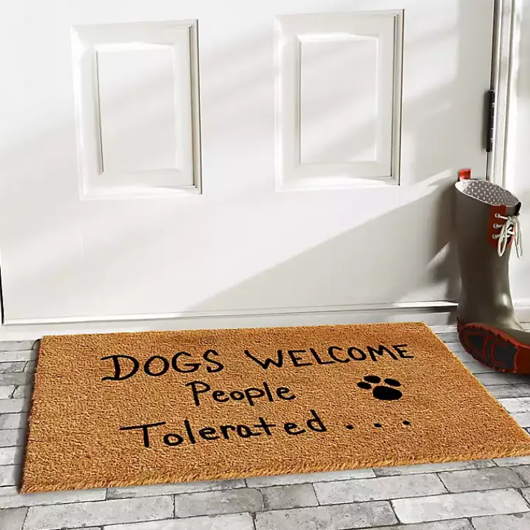 Kirklands Home Doormats|Dogs Welcome Coir Doormat