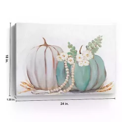 Sale Double Pumpkins Canvas Art Print Fall