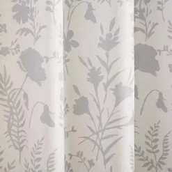 Kirklands Home Curtains & Drapes|Dove Gray Floral 2-pc. Curtain Panel Set, 96 in.