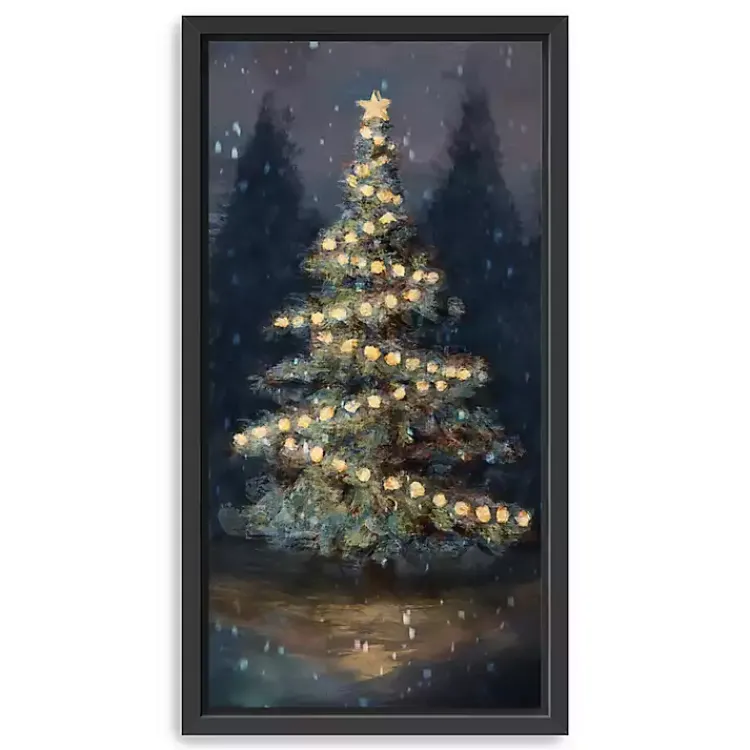 Dreamy Christmas Tree Framed Canvas Art, 12x22 in. Christmas Art & Wall Decor