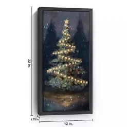 Dreamy Christmas Tree Framed Canvas Art, 12x22 in. Christmas Art & Wall Decor