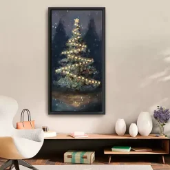 Sale Dreamy Christmas Tree Framed Canvas Art, 22x42 in. Christmas Art & Wall Decor