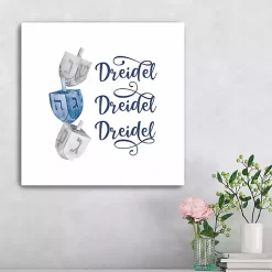 Hot Dreidel Dreidel Dreidel Canvas Art Print Hanukkah Decorations