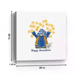 New Dreidel Gelt Game Gnome Canvas Art Print Hanukkah Decorations