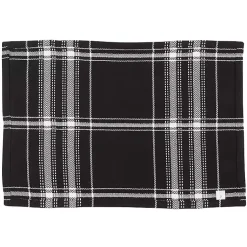 Kirklands Home Table Linens|Dual White and Black Cotton Placemats, Set of 4
