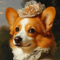 Kirklands Home Canvas Art|Duchess Wilhelmina Wagglesworth Framed Art Print Multi