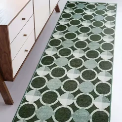 Kirklands Home Area Rugs|Dula Sage Green Washable Runner, 2x7