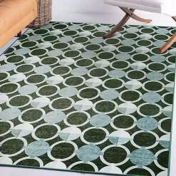 Kirklands Home Area Rugs|Dula Sage Green Washable Area Rug, 5x7