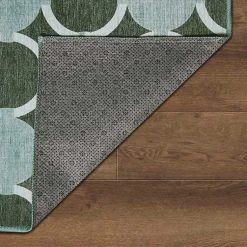 Kirklands Home Area Rugs|Dula Sage Green Washable Area Rug, 5x7